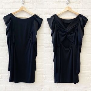 BCBGMaxAzria || Puff Sleeve Open Back Mini Dress Going Out‎ Party Black Small